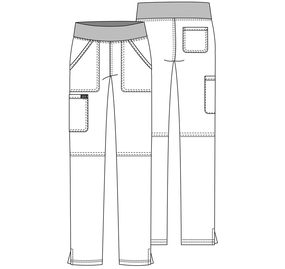 Workwear Revolution WW110 Women's Mid Rise Straight Leg Pull-on Scrub Pants Galaxy Blue