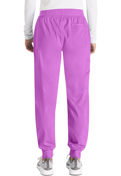 Revolution WW115 Mid Rise Jogger Sweet Berry Model Image Back | Cherokee Workwear