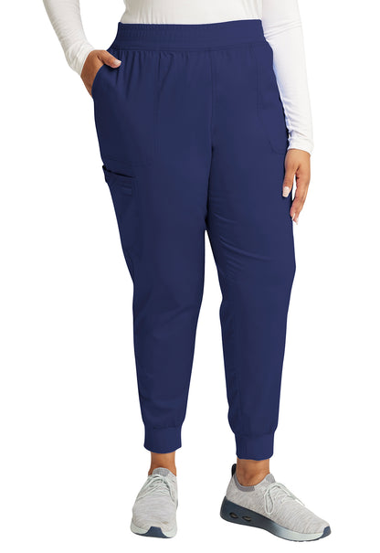 Revolution WW115 Mid Rise Jogger Navy Model Image Front | Cherokee Workwear