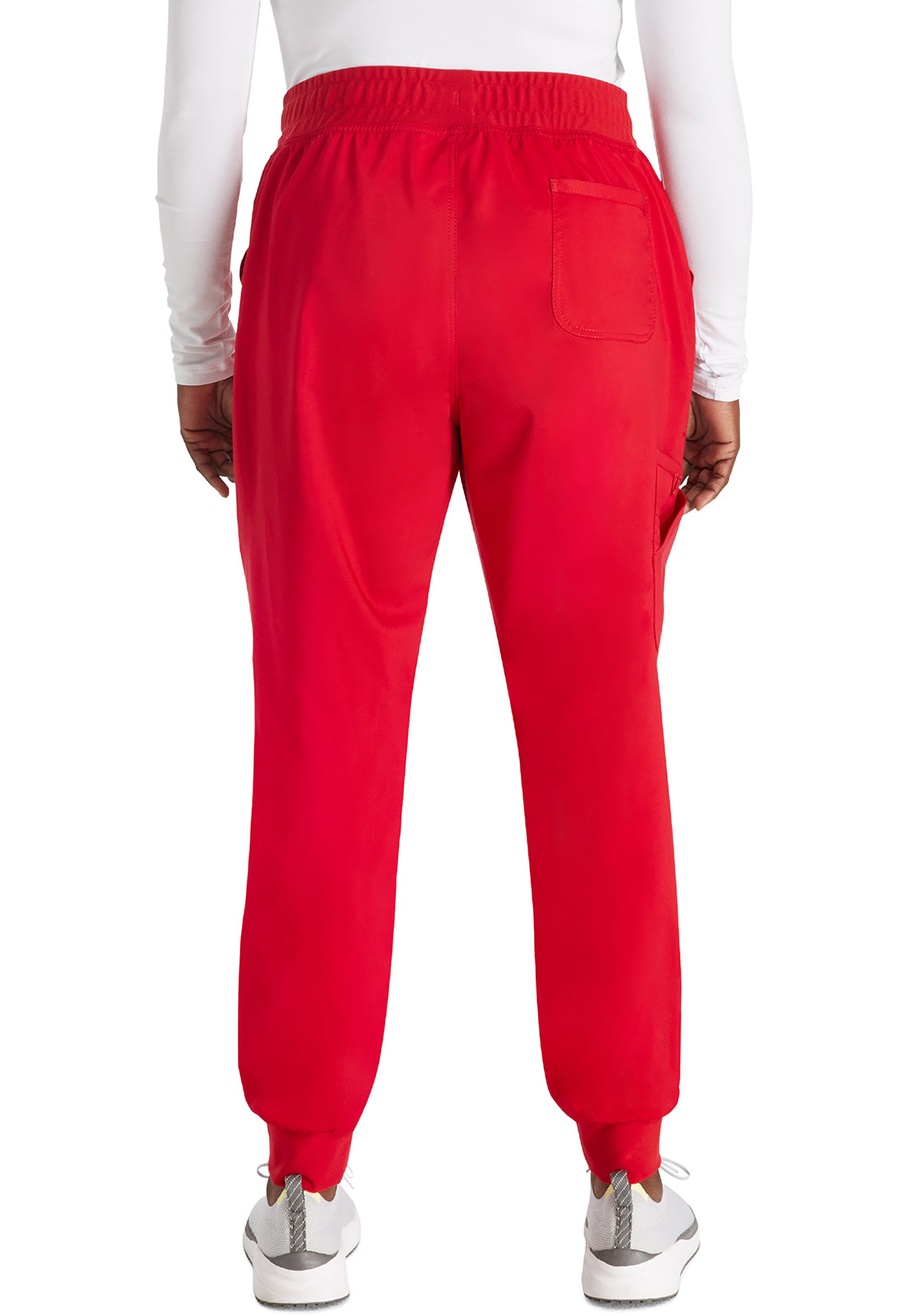 Revolution WW115 Mid Rise Jogger Red Model Image Back | Cherokee Workwear