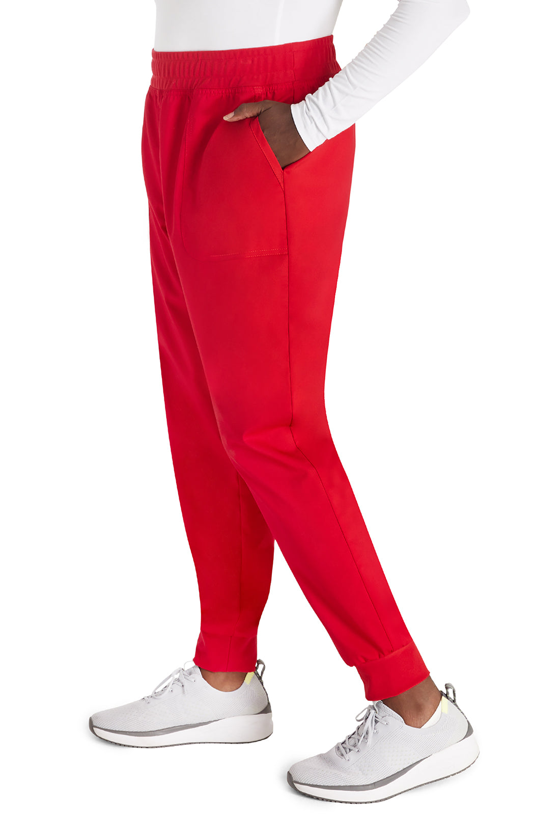 Revolution WW115 Mid Rise Jogger Red Model Image Right Side | Cherokee Workwear