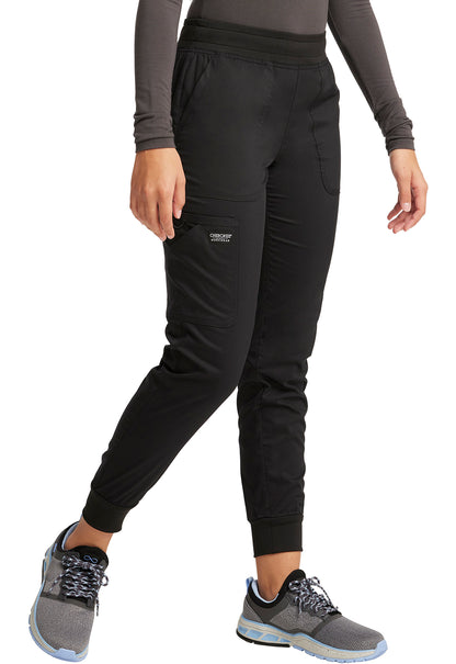 Workwear Revolution WW115 Women's Mid Rise Scrub Joggers Black