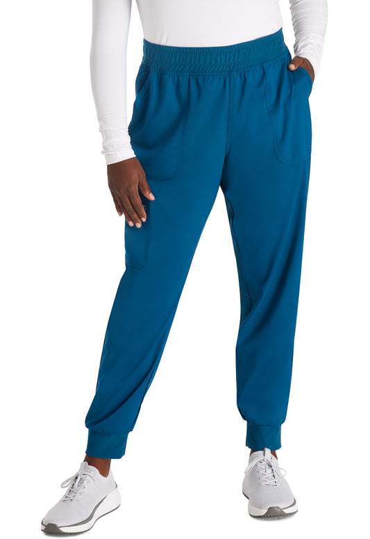 Workwear Revolution WW115 Women's Mid Rise Scrub Joggers Caribbean Blue