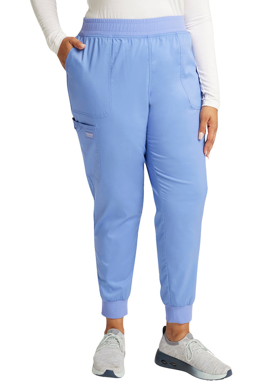 Workwear Revolution WW115 Women's Mid Rise Scrub Joggers Ciel Blue