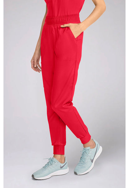 Workwear Revolution WW115 Women's Mid Rise Scrub Joggers Sweet Paprika