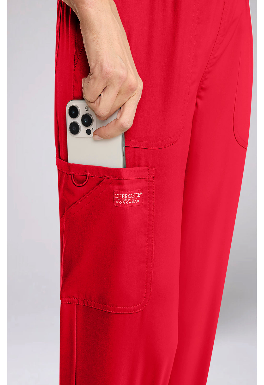 Workwear Revolution WW115 Women's Mid Rise Scrub Joggers Sweet Paprika
