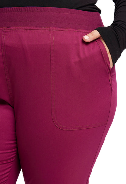 Workwear Revolution WW115 Women's Mid Rise Scrub Joggers Wine