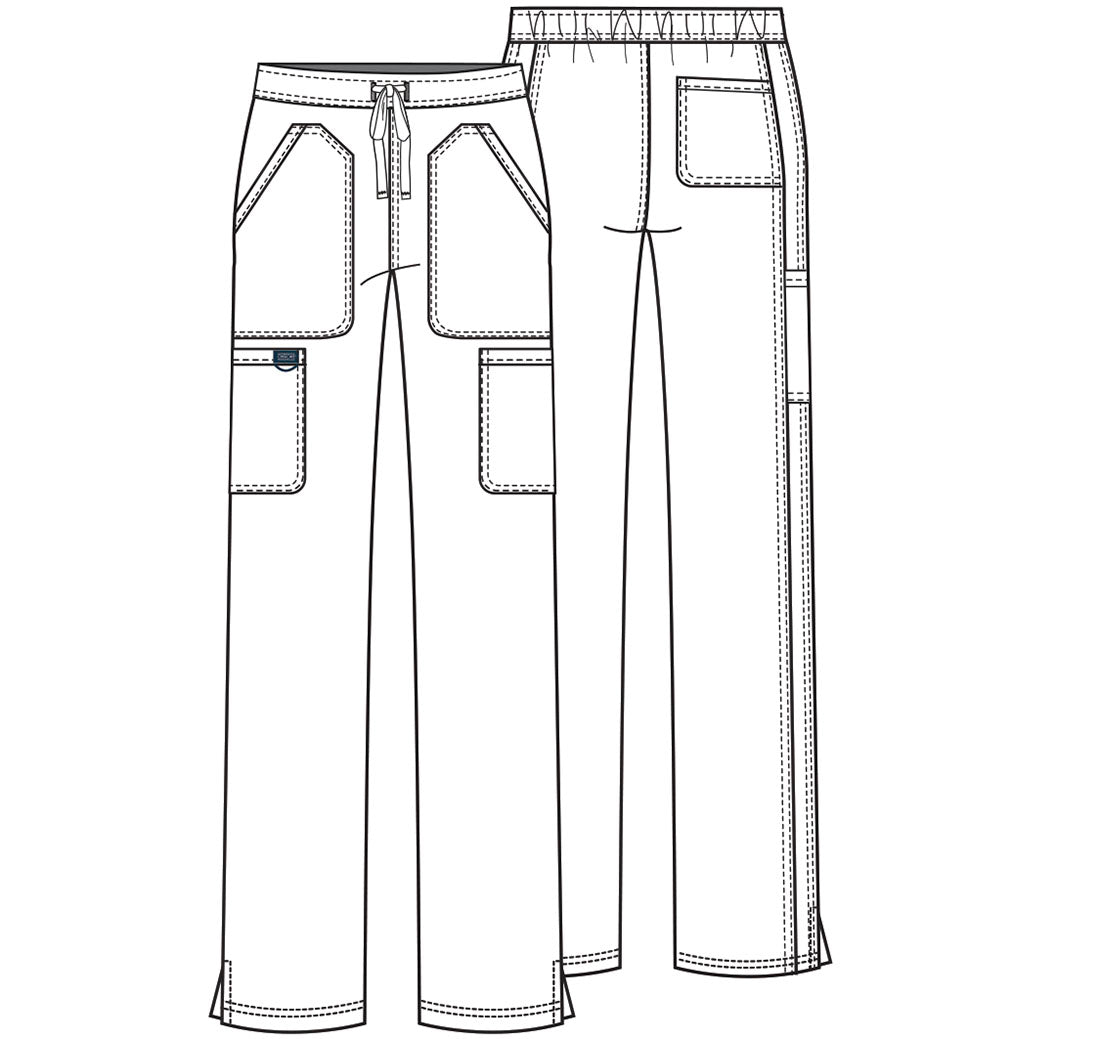 Workwear Revolution WW120 Women's Mid Rise Moderate Flare Drawstring Scrub Pants Grape