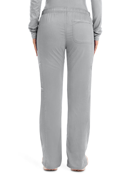 Workwear Revolution WW120 Women's Mid Rise Moderate Flare Drawstring Scrub Pants Grey