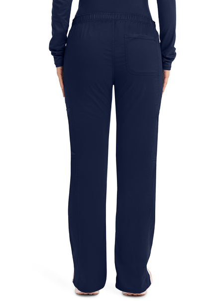 Workwear Revolution WW120 Women's Mid Rise Moderate Flare Drawstring Scrub Pants Navy