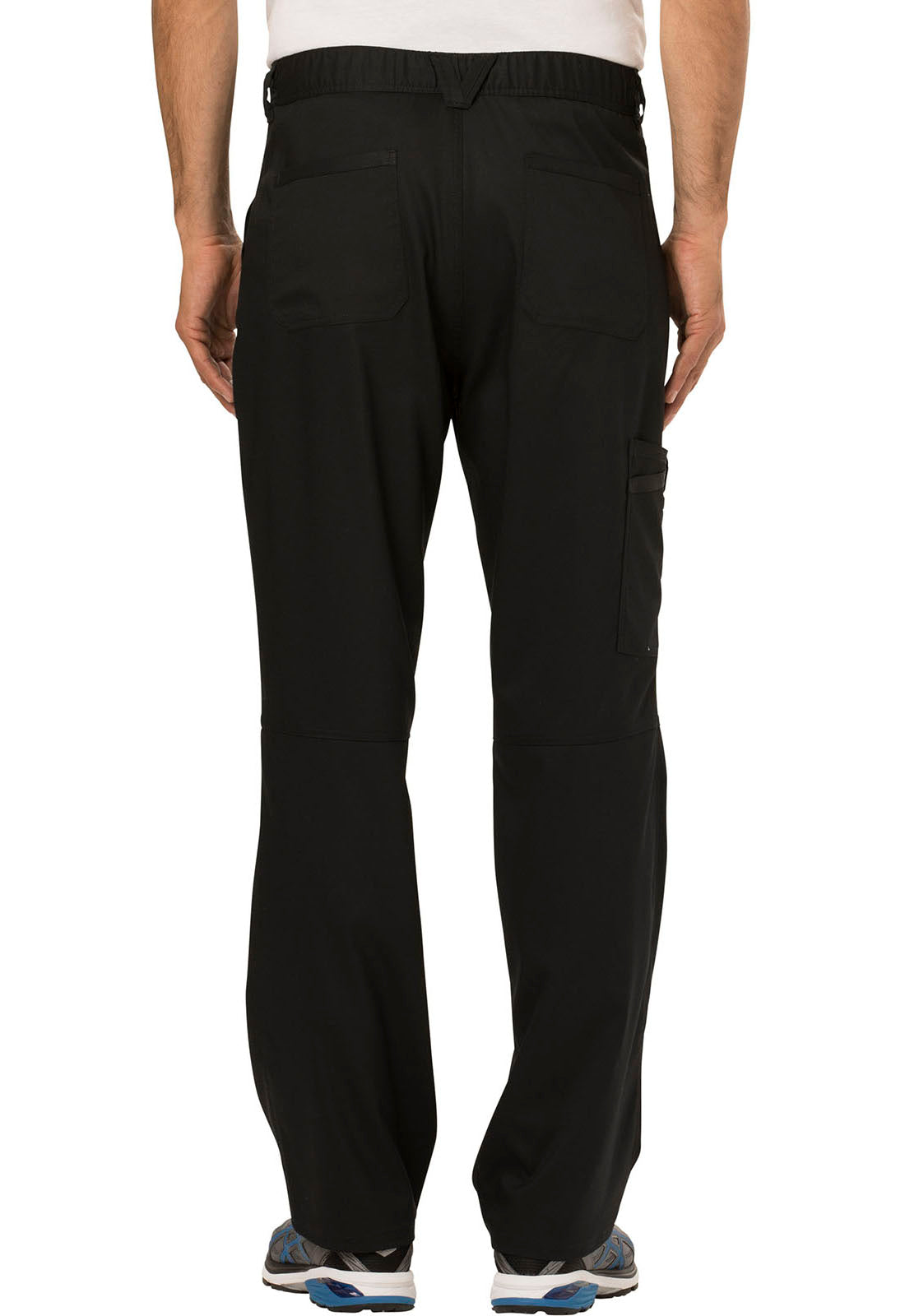 Revolution WW140 Men's Fly Front Pants Black Model Image Back | Cherokee Workwear