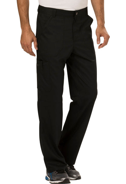 Revolution WW140 Men's Fly Front Pants Black Model Image Left Side | Cherokee Workwear