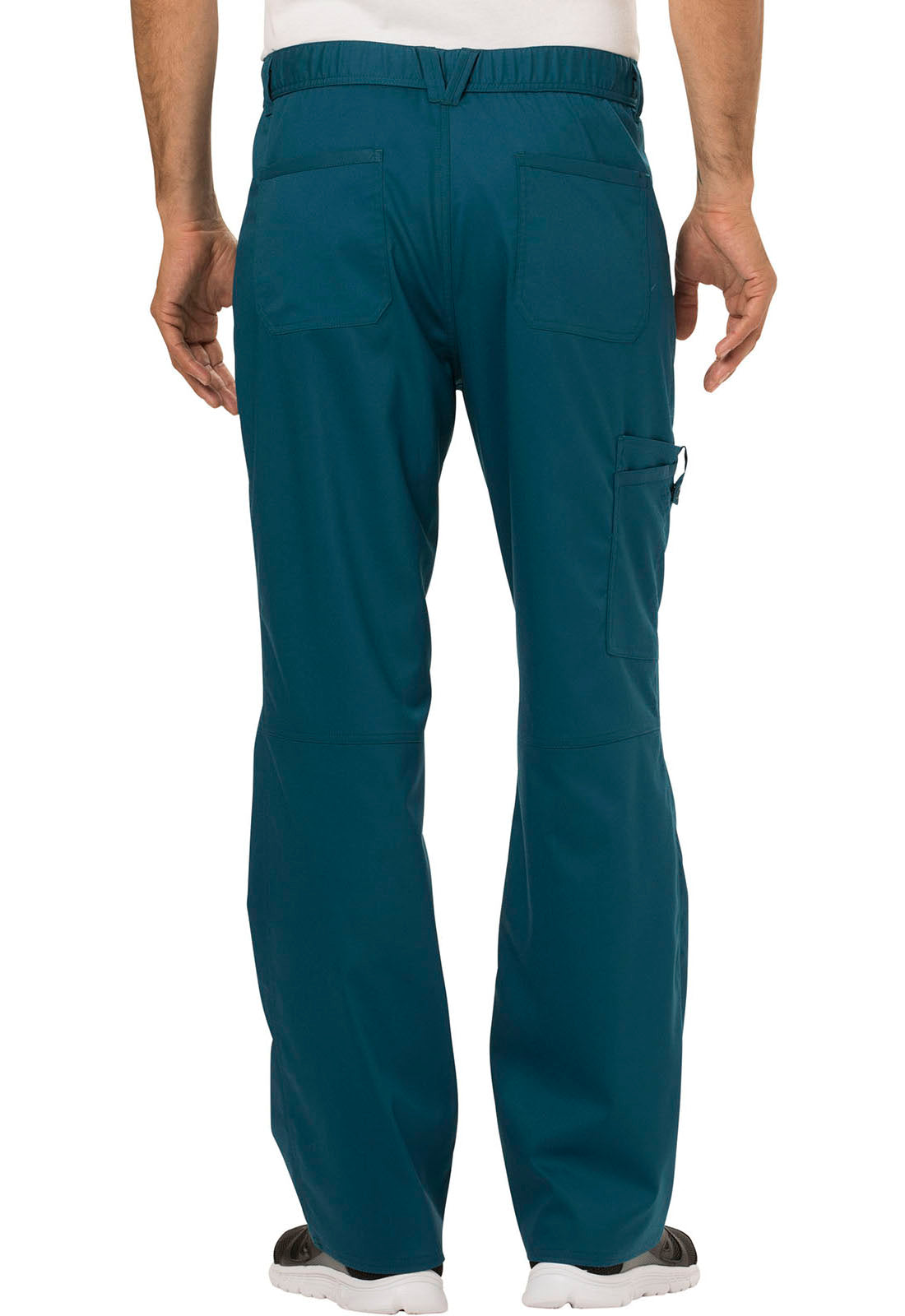 Revolution WW140 Men's Fly Front Pants Caribbean Blue Model Image Back | Cherokee Workwear