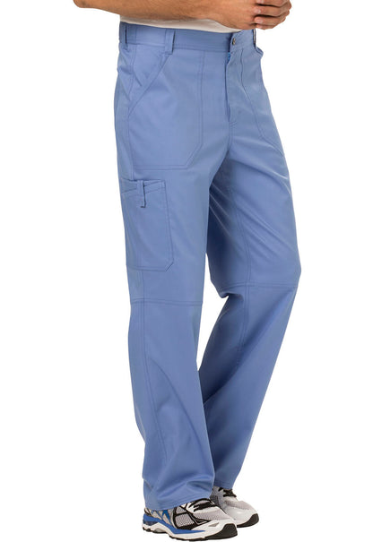 Revolution WW140 Men's Fly Front Pants Ciel Model Image Left Side | Cherokee Workwear