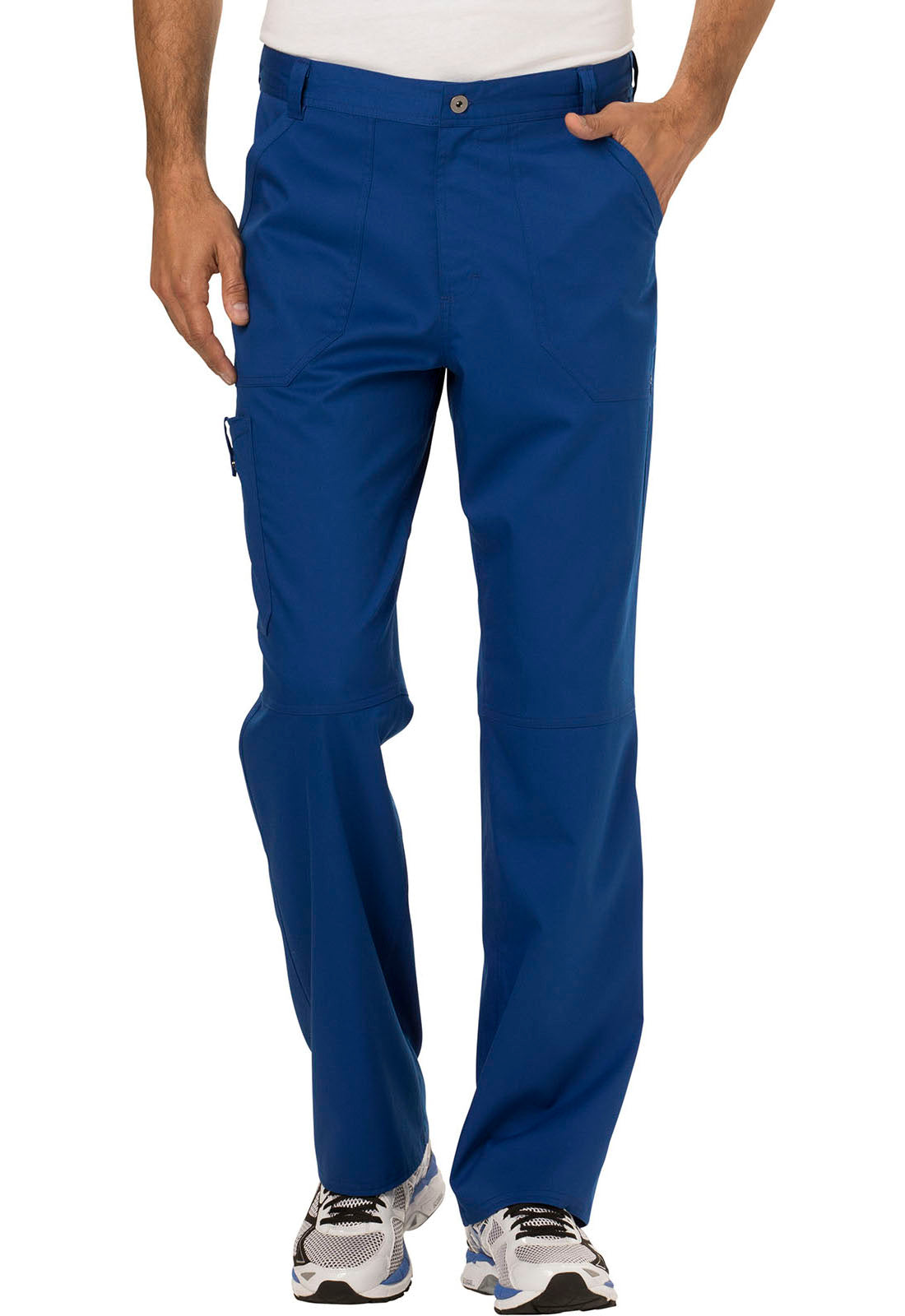 Revolution WW140 Men's Fly Front Pants Galaxy Blue Model Image Front | Cherokee Workwear