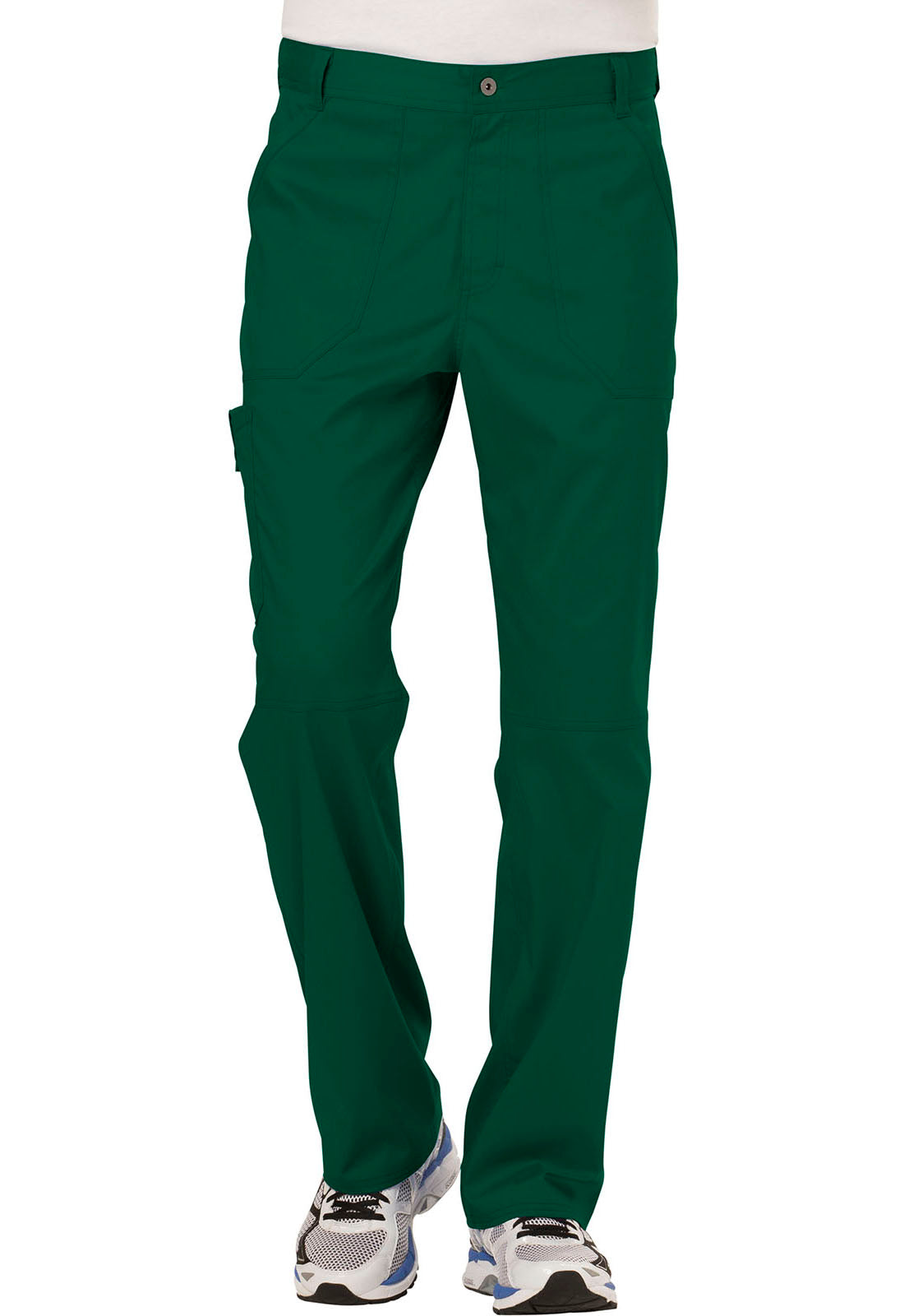 Revolution WW140 Men's Fly Front Pants Hunter Green Model Image Front | Cherokee Workwear