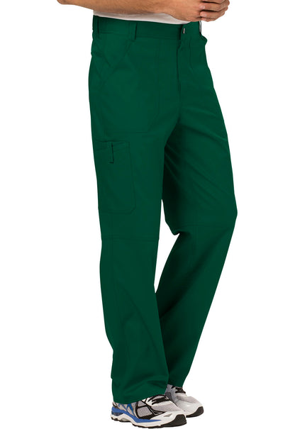 Revolution WW140 Men's Fly Front Pants Hunter Green Model Image Left Side | Cherokee Workwear