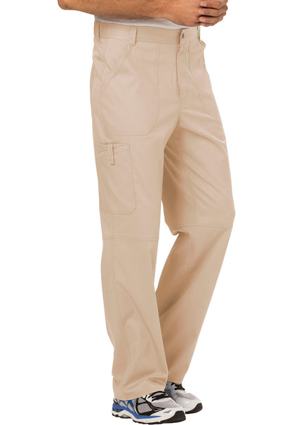 Revolution WW140 Men's Fly Front Pants Khaki Model Image Left Side | Cherokee Workwear