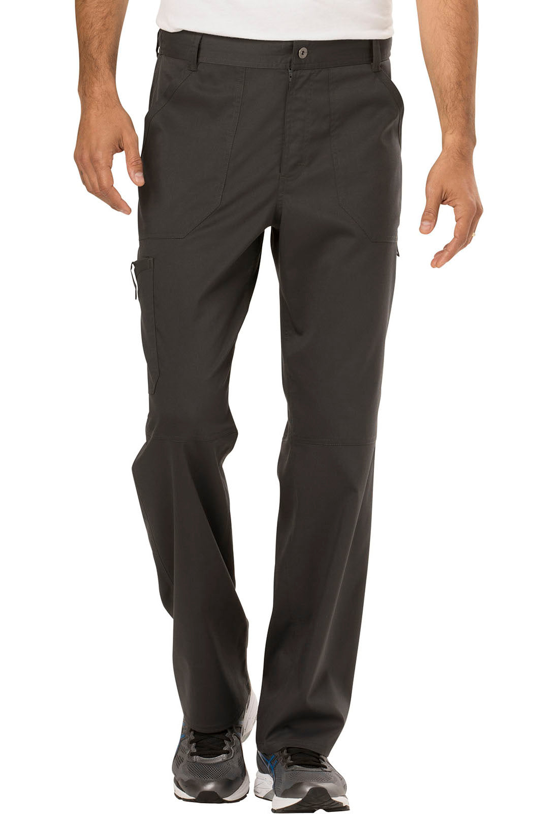 Revolution WW140 Men's Fly Front Pants Pewter Model Image Left Side | Cherokee Workwear