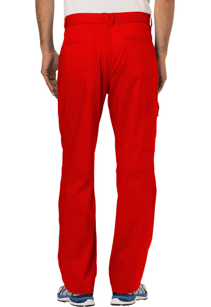 Revolution WW140 Men's Fly Front Pants Red Model Image Back | Cherokee Workwear