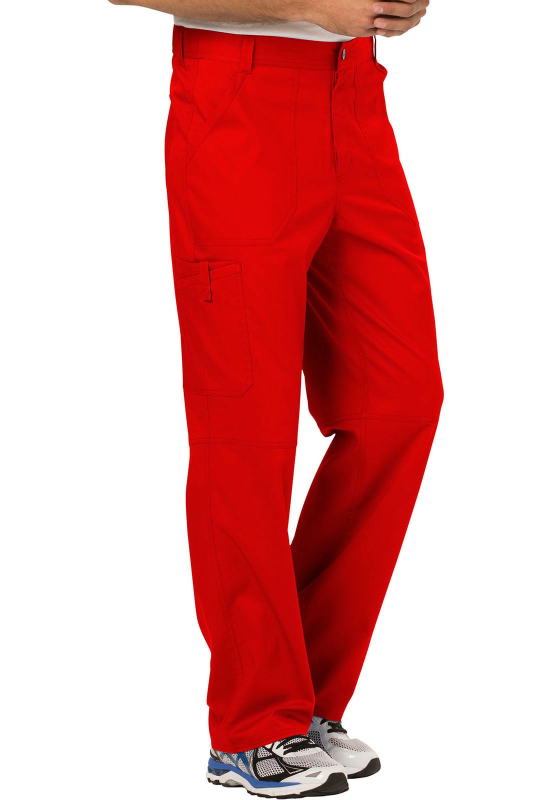 Revolution WW140 Men's Fly Front Pants Red Model Image Left Side | Cherokee Workwear