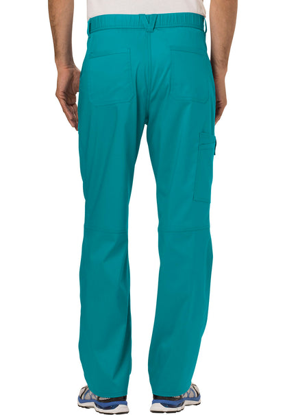 Revolution WW140 Men's Fly Front Pants Teal Blue Model Image Back | Cherokee Workwear