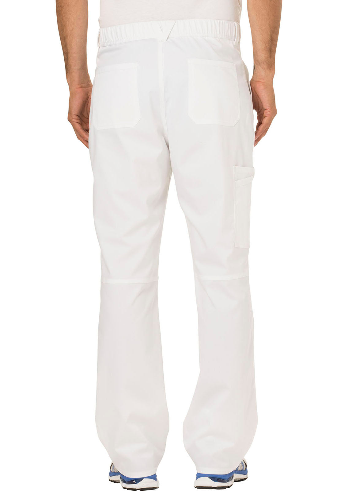 Revolution WW140 Men's Fly Front Pants White Model Image Back | Cherokee Workwear