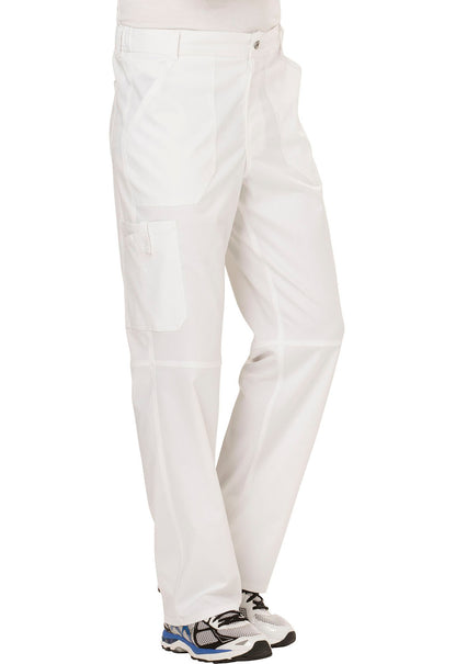 Revolution WW140 Men's Fly Front Pants White Model Image Left Side | Cherokee Workwear