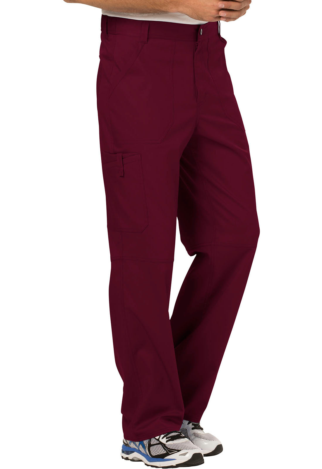 Revolution WW140 Men's Fly Front Pants Wine Model Image Left Side | Cherokee Workwear