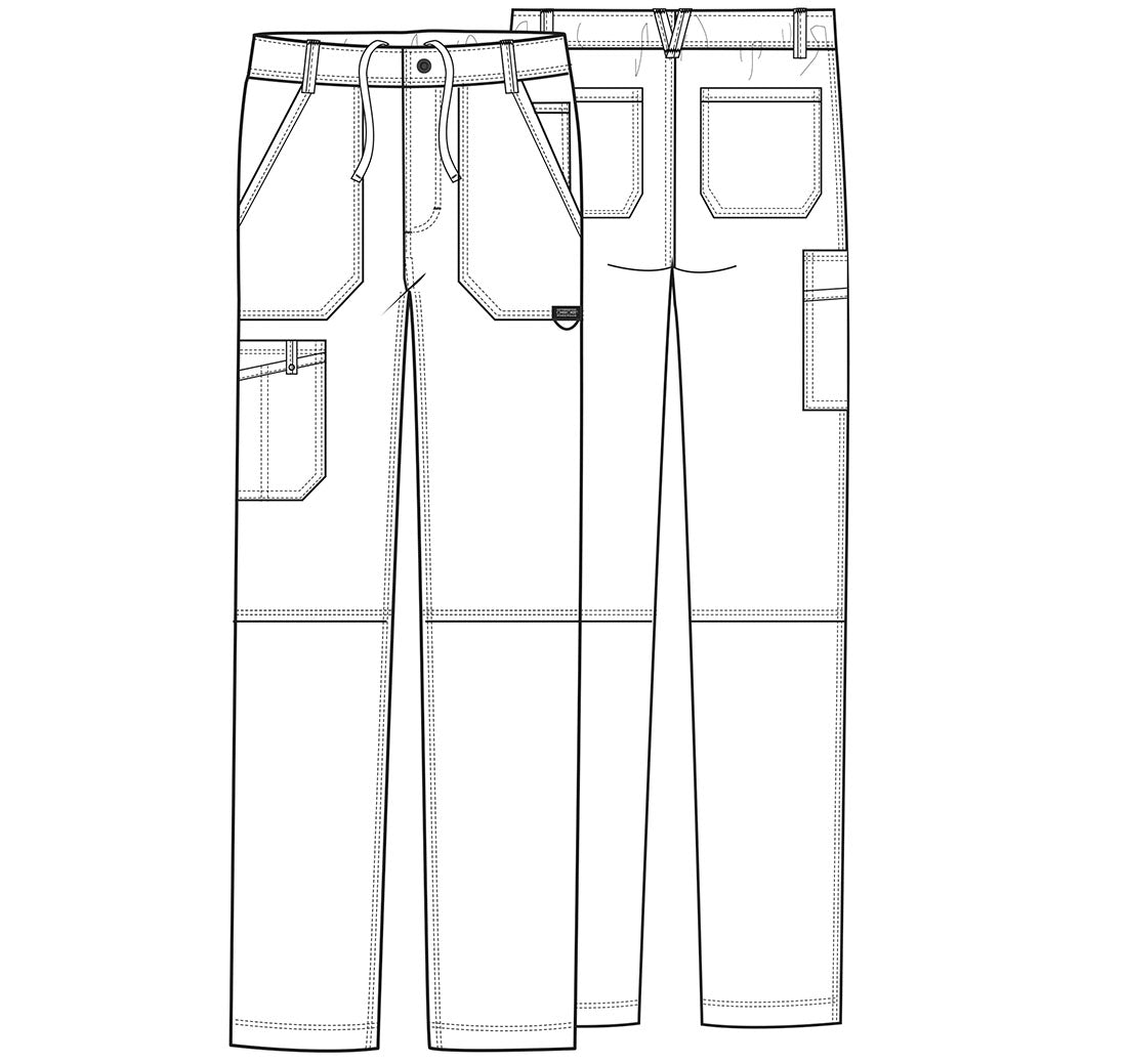 Workwear Revolution WW140 Men's Fly Front Scrub Pants Teal Blue