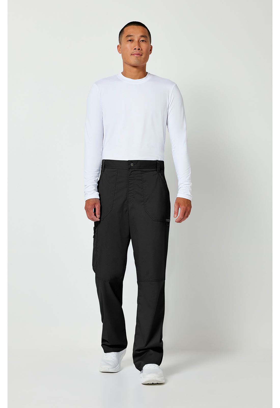 Workwear Revolution WW140 Men's Fly Front Scrub Pants Black