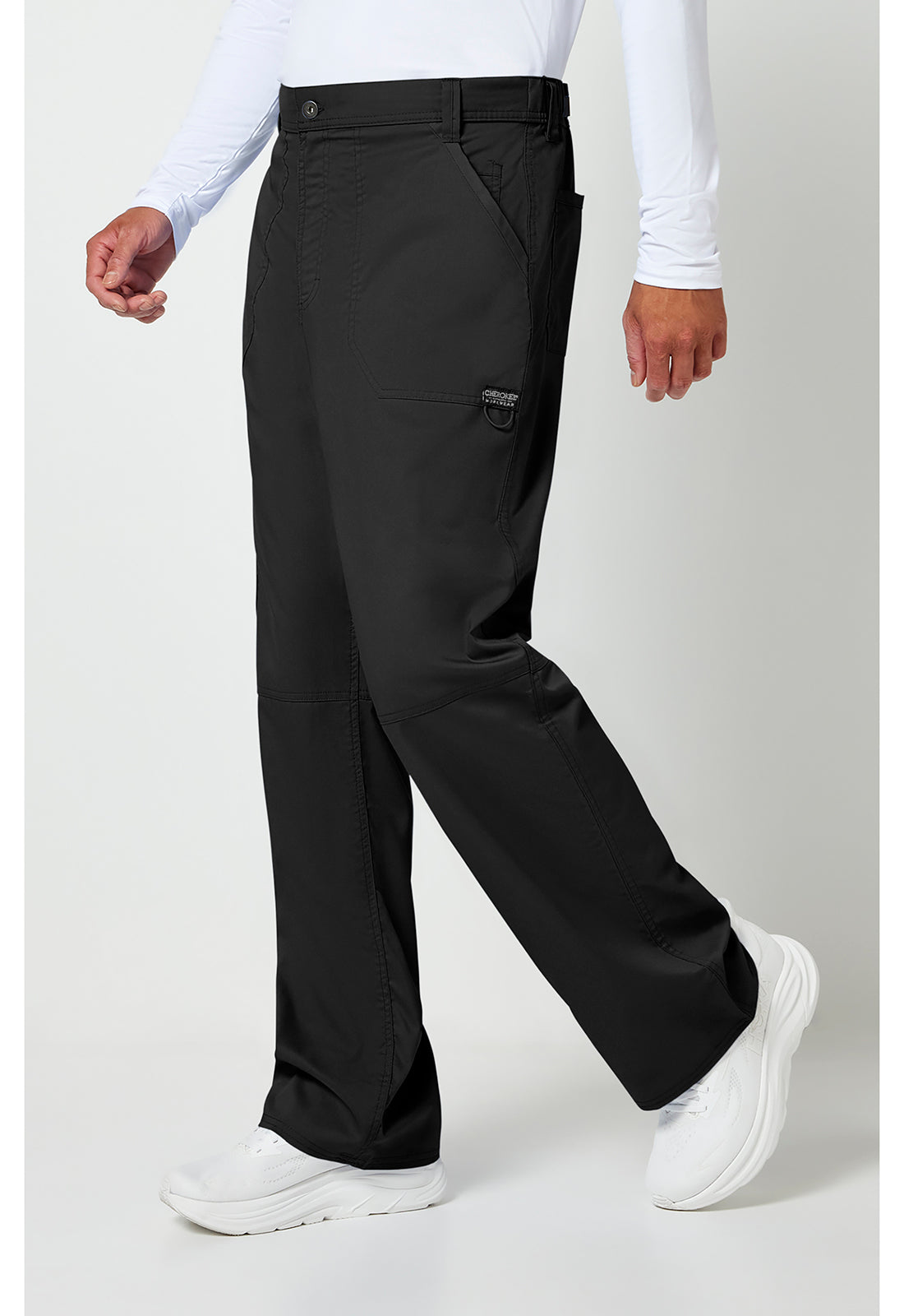Workwear Revolution WW140 Men's Fly Front Scrub Pants Black