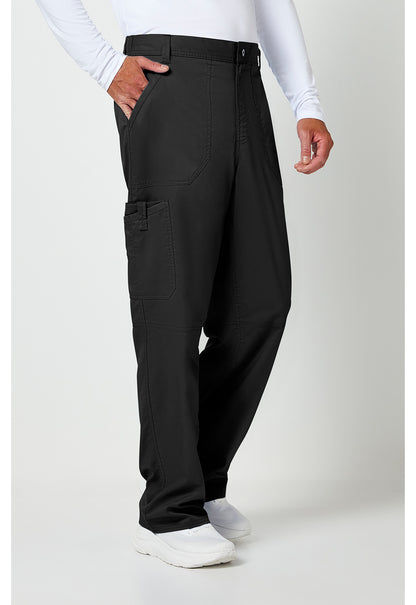 Workwear Revolution WW140 Men's Fly Front Scrub Pants Black