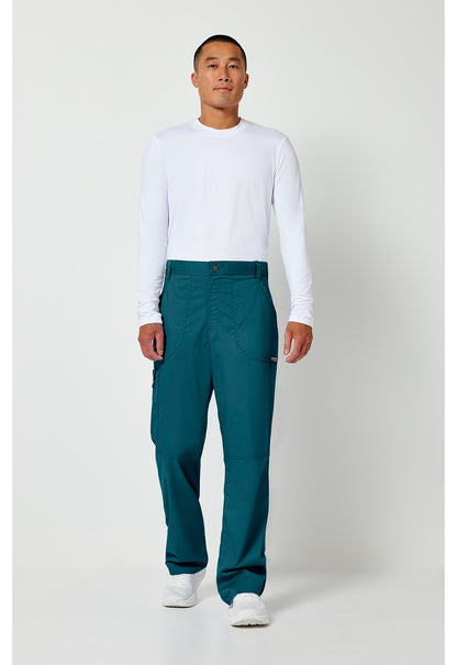 Workwear Revolution WW140 Men's Fly Front Scrub Pants Caribbean Blue
