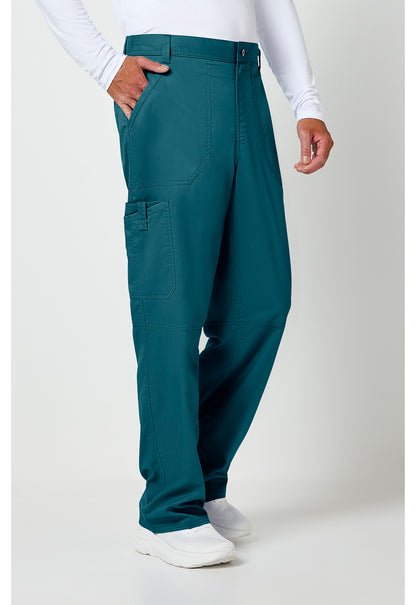 Workwear Revolution WW140 Men's Fly Front Scrub Pants Caribbean Blue