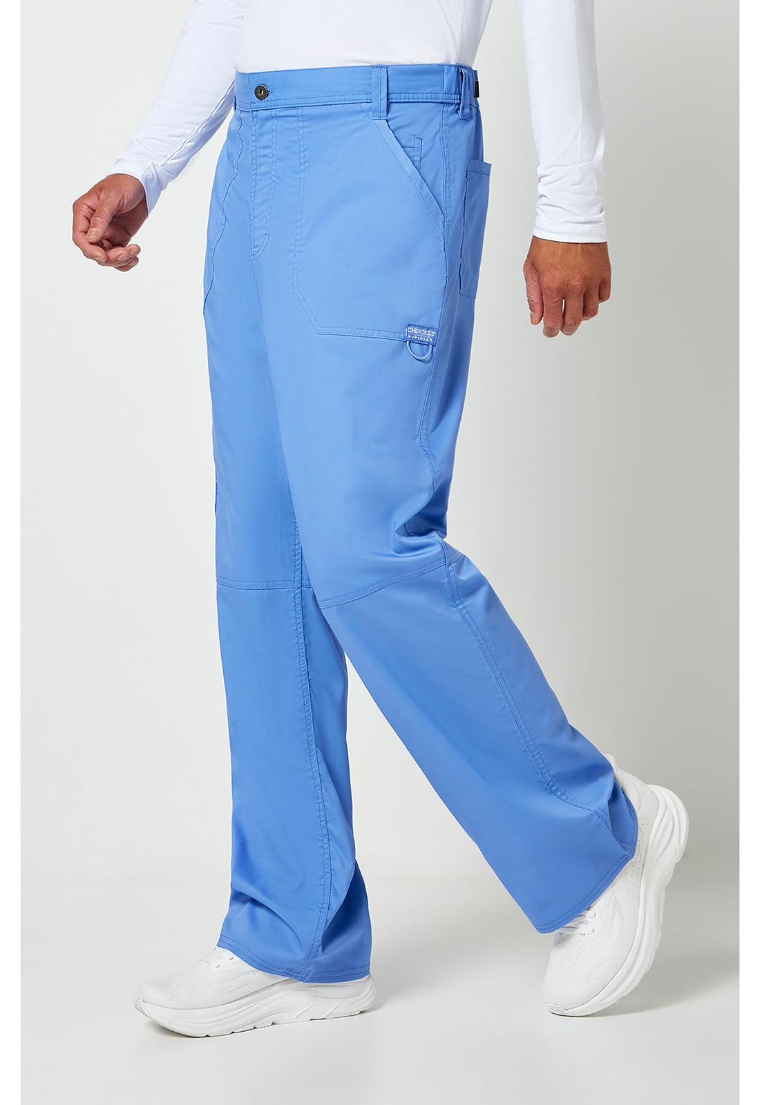 Workwear Revolution WW140 Men's Fly Front Scrub Pants Ciel Blue