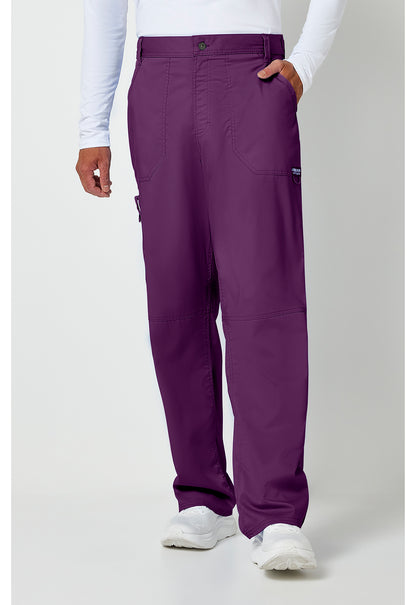 Workwear Revolution WW140 Men's Fly Front Scrub Pants Eggplant