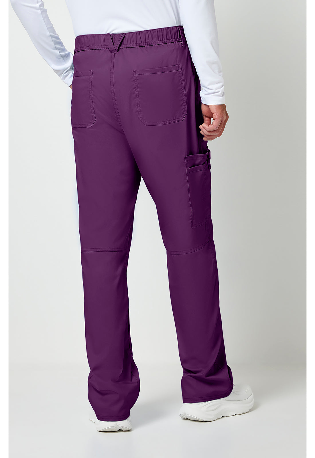Workwear Revolution WW140 Men's Fly Front Scrub Pants Eggplant