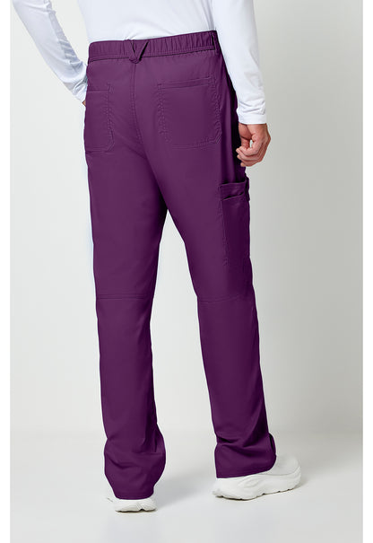 Workwear Revolution WW140 Men's Fly Front Scrub Pants Eggplant