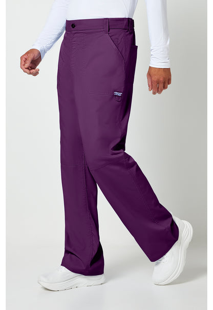 Workwear Revolution WW140 Men's Fly Front Scrub Pants Eggplant