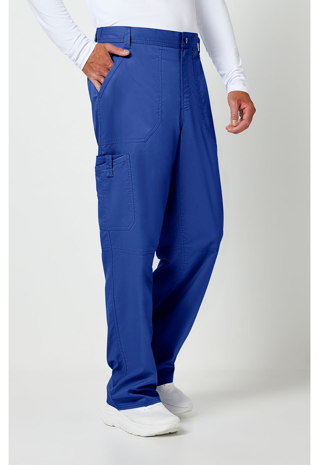 Workwear Revolution WW140 Men's Fly Front Scrub Pants Galaxy Blue