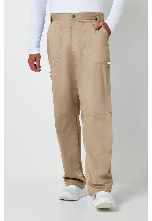 Workwear Revolution WW140 Men's Fly Front Scrub Pants Khaki