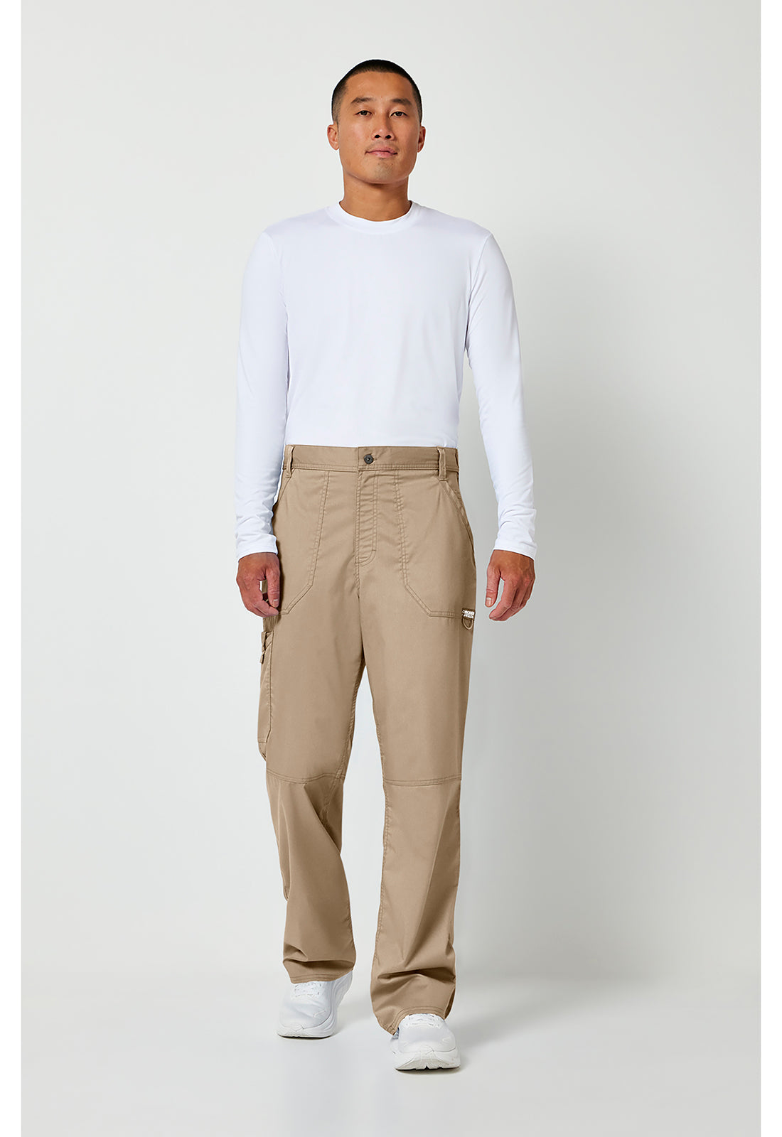 Workwear Revolution WW140 Men's Fly Front Scrub Pants Khaki