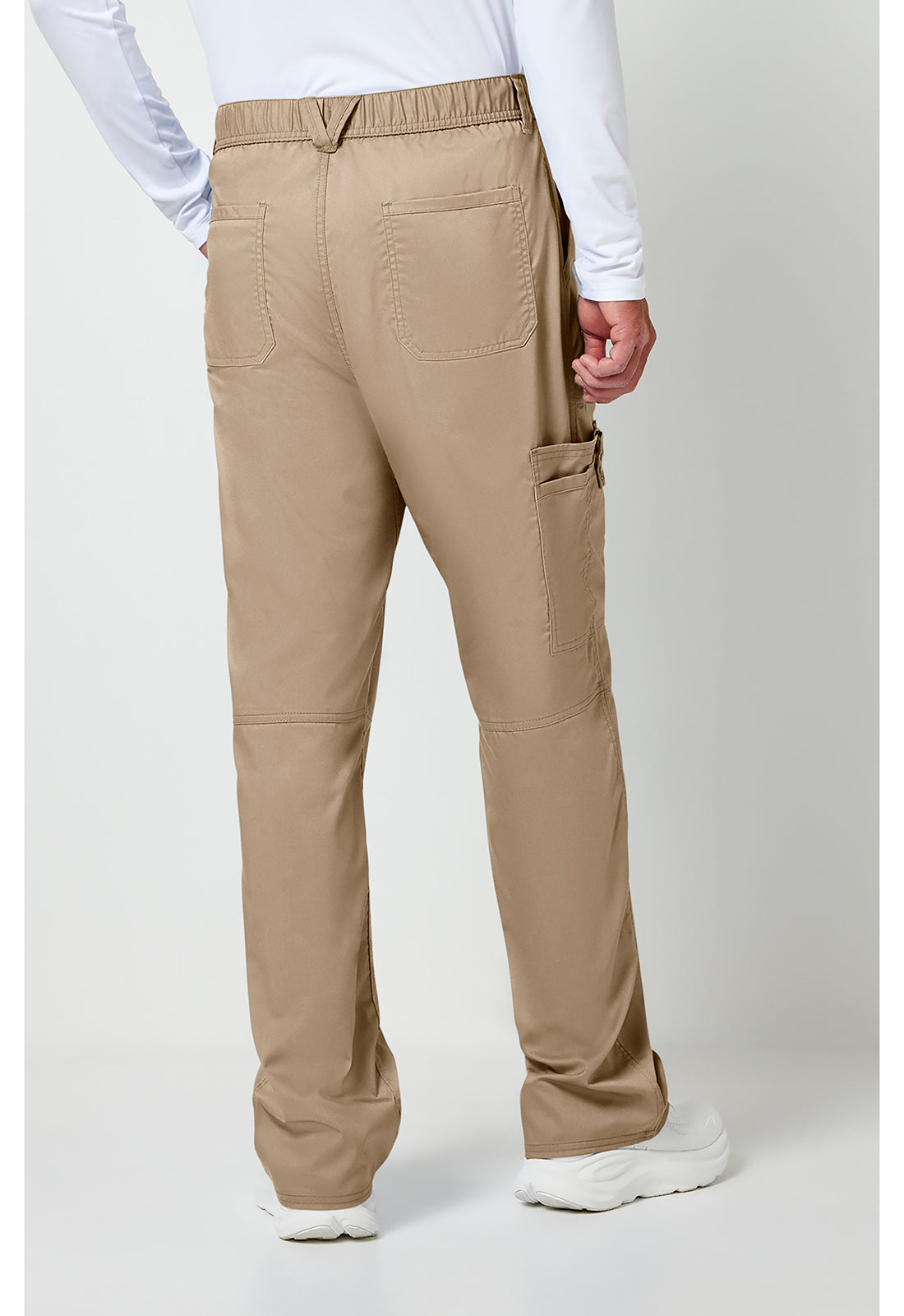 Workwear Revolution WW140 Men's Fly Front Scrub Pants Khaki