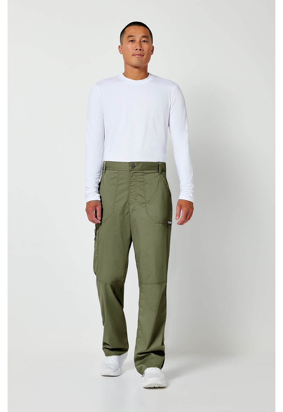Workwear Revolution WW140 Men's Fly Front Scrub Pants Olive