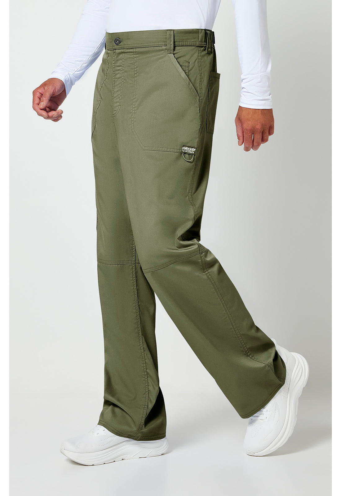 Workwear Revolution WW140 Men's Fly Front Scrub Pants Olive
