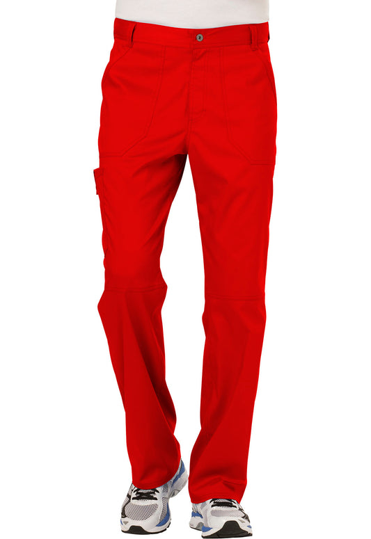 Workwear Revolution WW140 Men's Fly Front Scrub Pants Red