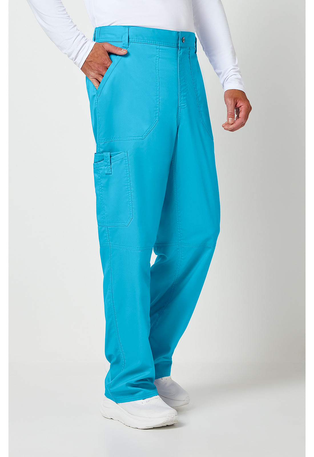 Workwear Revolution WW140 Men's Fly Front Scrub Pants Turquoise