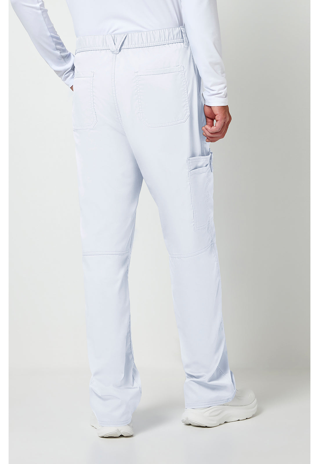 Workwear Revolution WW140 Men's Fly Front Scrub Pants White