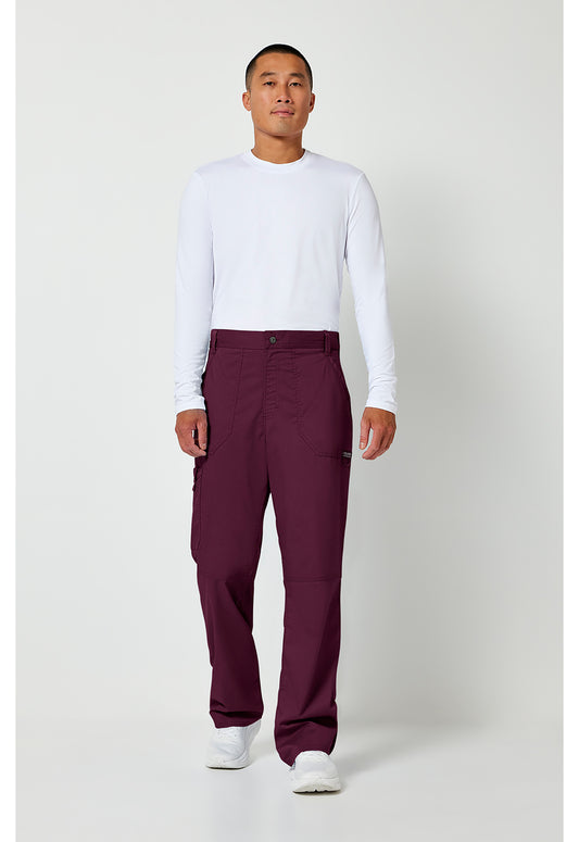 Workwear Revolution WW140 Men's Fly Front Scrub Pants Wine